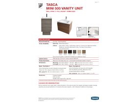 Technical Guide - Tasca Vanity Unit Slimline Mini 500