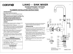 Installation Instructions - Caroma Liano Sink Mixer Tap Chrome (4 Star)