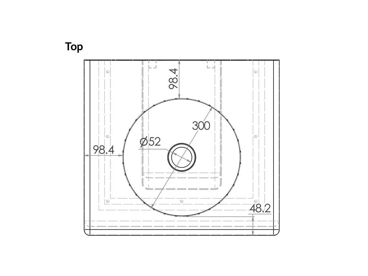 3Monkeez Wall Mounted Disabled Hand Basin 1th 500mm x 455mm Stainless Steel
