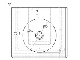 3Monkeez Wall Mounted Disabled Hand Basin 1th 500mm x 455mm Stainless Steel