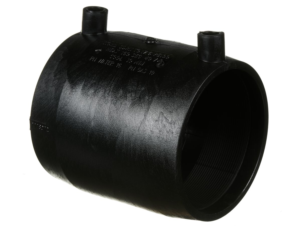 FN 110mm Electrofusion Coupler PE100 Black PN10