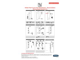 Installation Instructions - Nikles Curve Twin Rail Shower - Pearl 120 Handpiece, Pearl 250 Showerhead Chrome (3 Star)