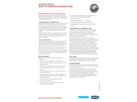 Technical Guide - Marbletrend Easy RX Square Shower Base Rear Outlet 900mm White