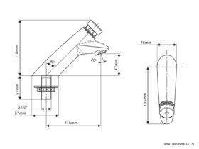 Self Closing Basin Tap Single Temperature Bright Stainless Steel (6 Star)