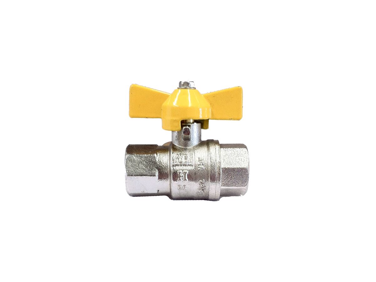 Gas Ball Valve Short Handle (Female x Female) 15mm from Reece