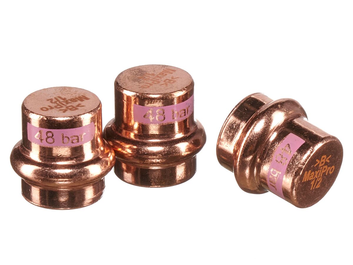 >B< Maxipro Stop End 1/2" Bag of 3"
