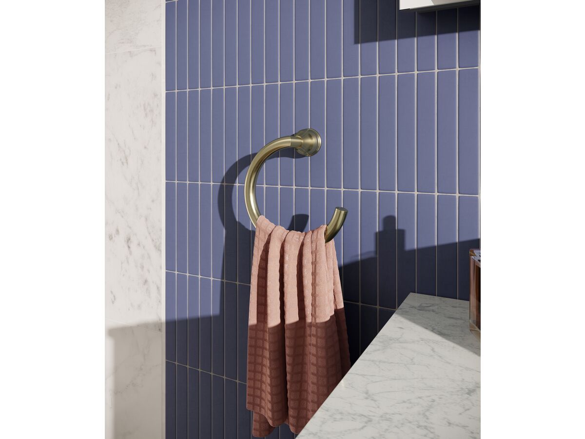 Milli Monument Edit Towel Ring Brass Gold