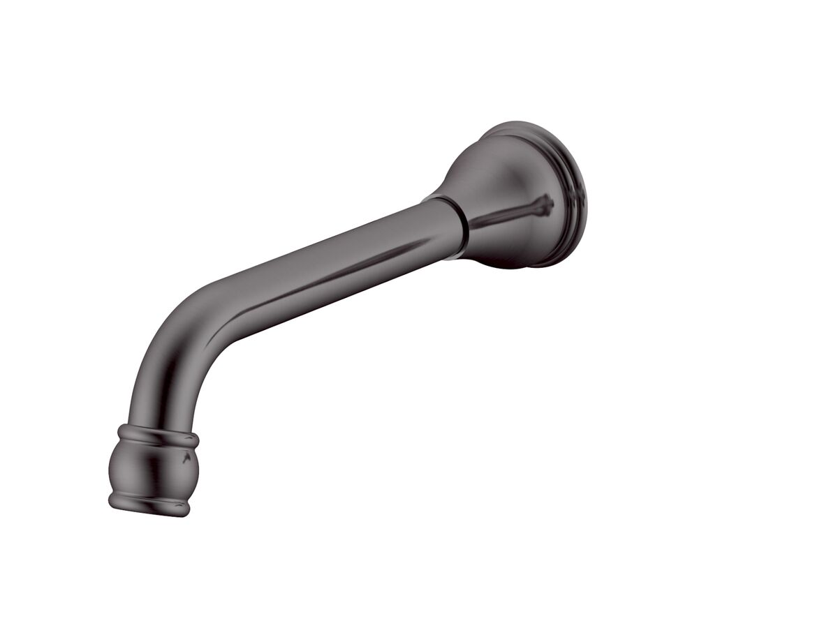 Milli Voir Wall Bath Spout 220mm Brushed Gunmetal