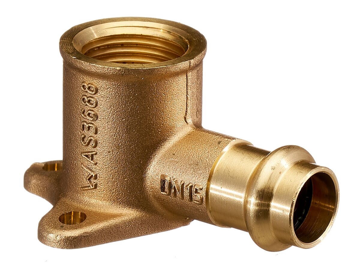 BPress Water Wall Plate Elbow 15mm x 15mm BSPF from Reece