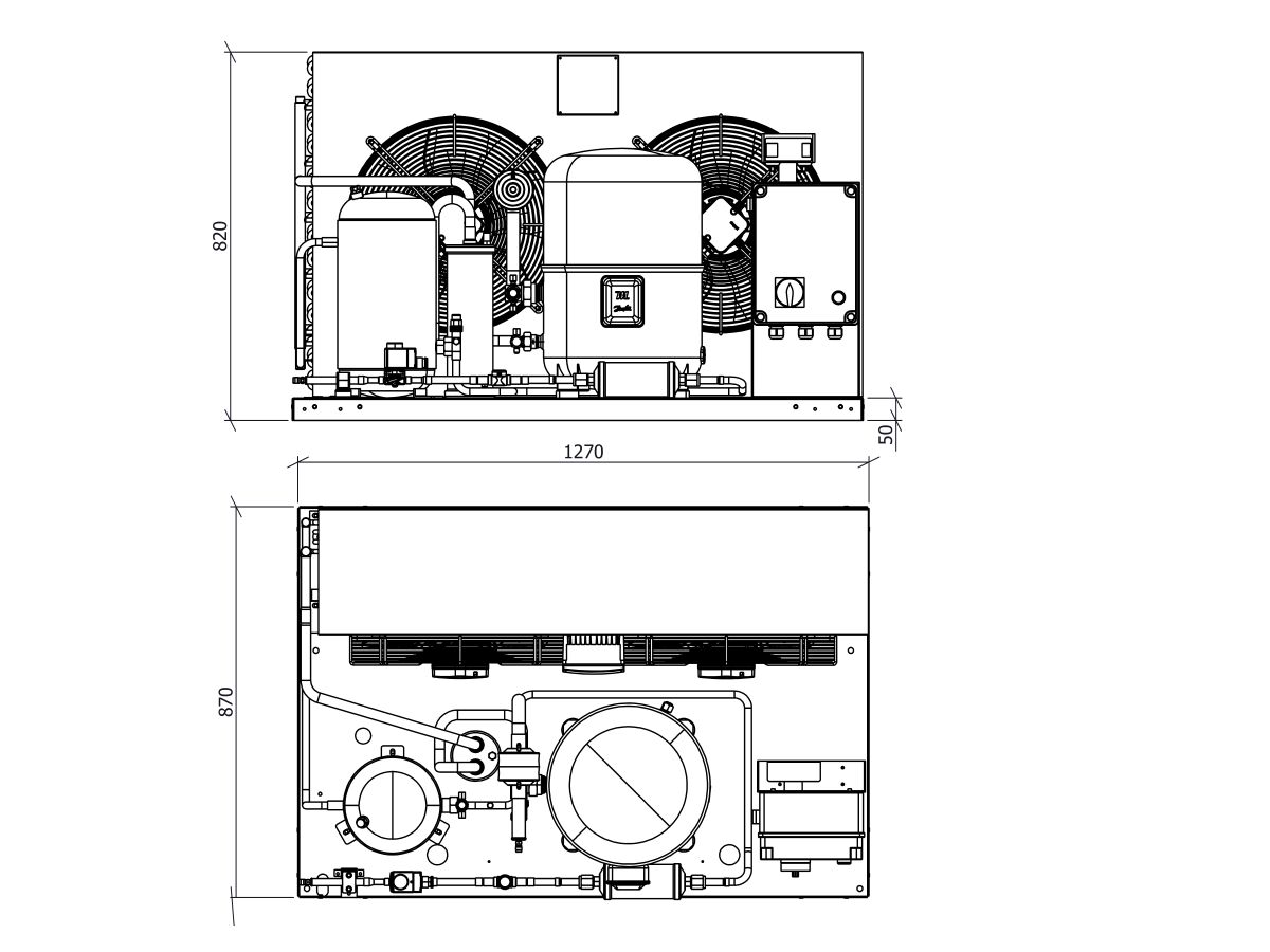Ryker Condensing Unit GH168MHA12 8HP from Reece