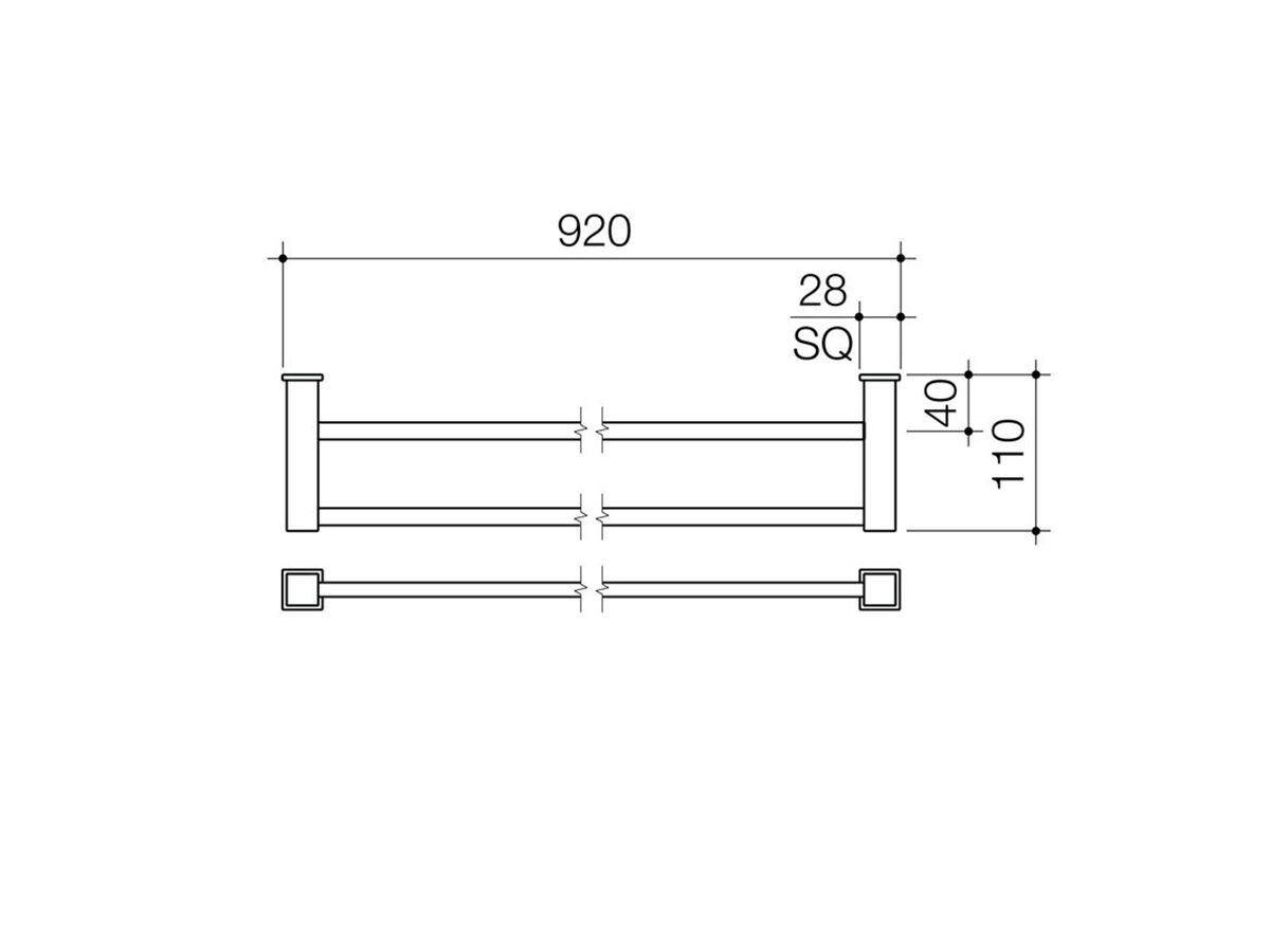 Caroma Quatro Double Towel Rail 900mm Chrome from Reece