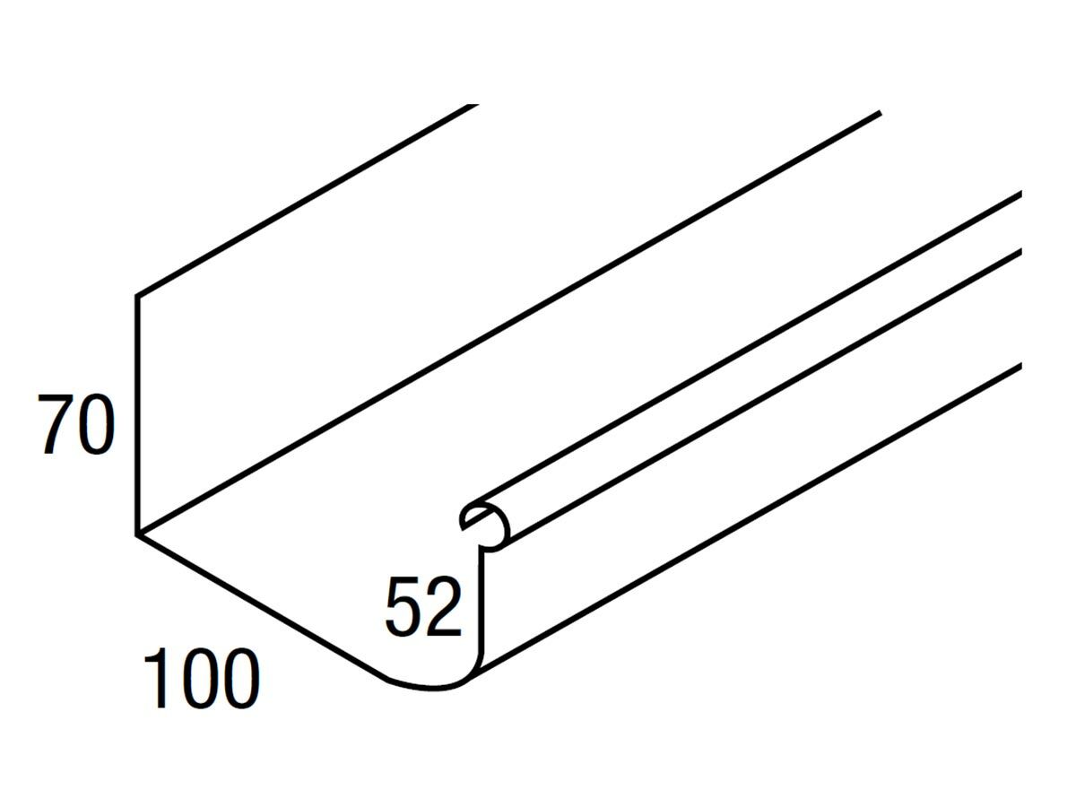 Stramit Quad Gutter 100mm Galvanized 1.8mtr from Reece