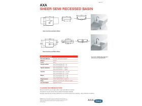 Technical Guide - AXA Sheer Semi Recessed Basin 1 Taphole White