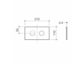 Caroma Invisi II Round Dual Flush Plate & Buttons Gunmetal