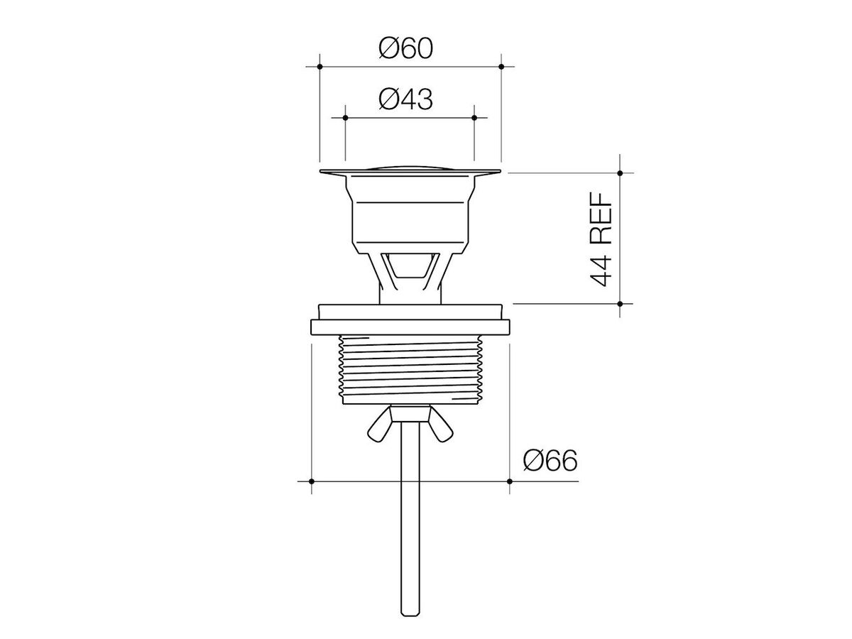 Caroma Pop-Up Plug & Waste