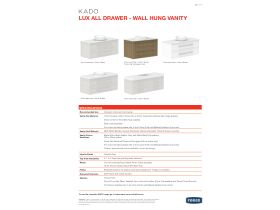 Technical Guide - Kado Lux All Drawer Wall Hung Vanity