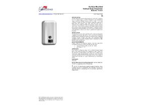 Specification Sheet - Surface Mounted Vertical Soap Dispenser Stainless Steel