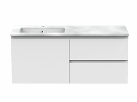 ADP Essence MKII Vanity Unit Offset Wall Hung 1 Door 2 Draws No Basin 1200