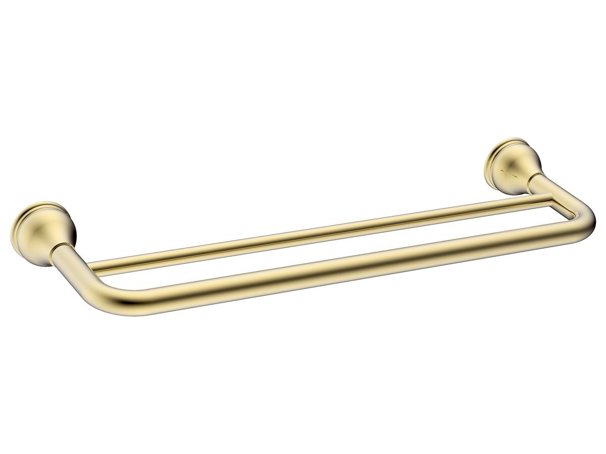 Milli Monument Edit Double Towel Rail 750mm Brass Gold from Reece