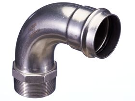 >B< Press Stainless Steel Male Elbow 90 Degree 54mm x 2""