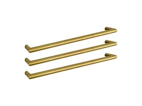 Mizu Drift Heated Towel Rail 630mm (Triple Pack) Brushed Brass