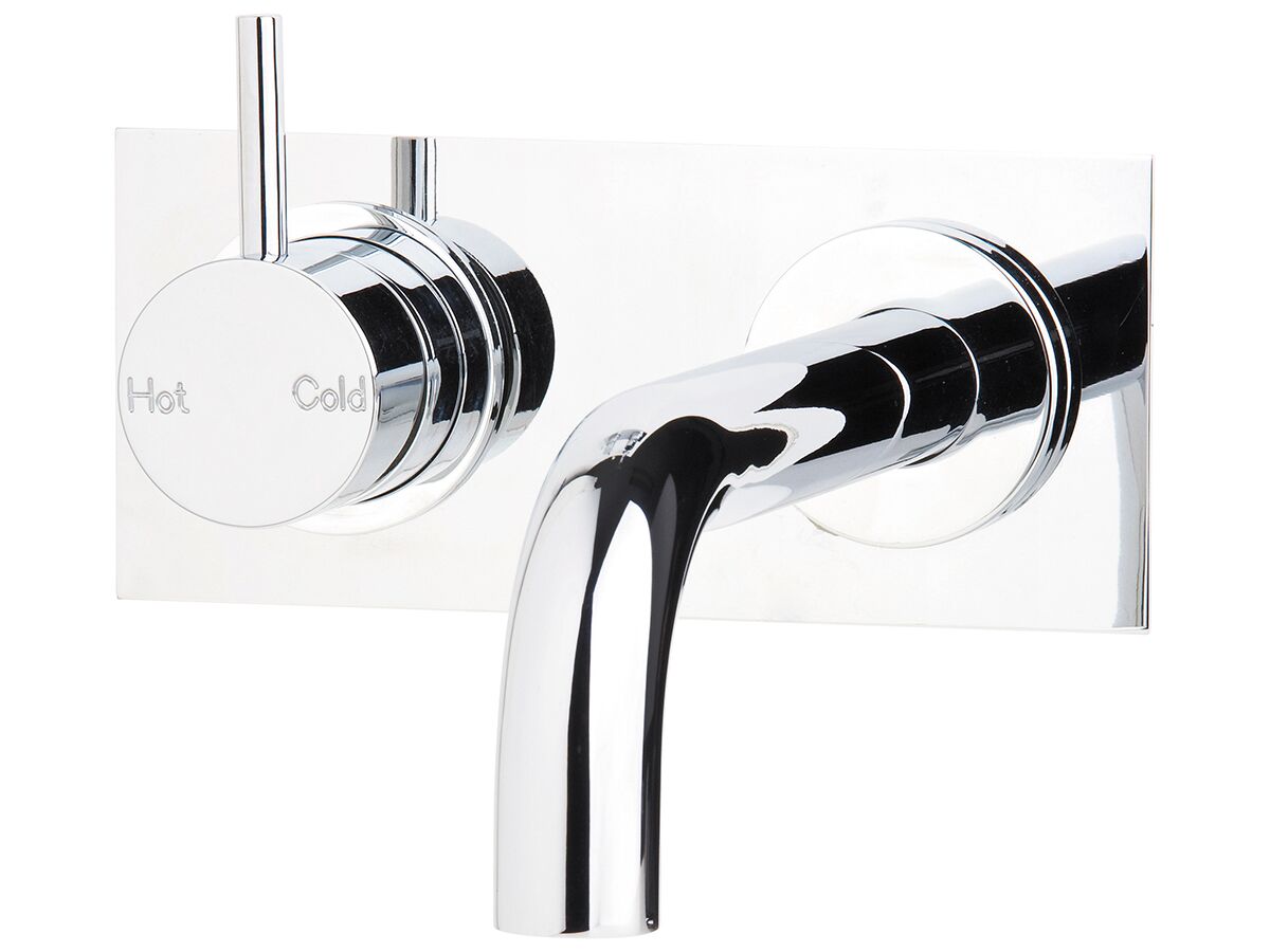 Sussex Scala 25mm Curved Wall Basin Mixer Tap System Left Hand Mixer