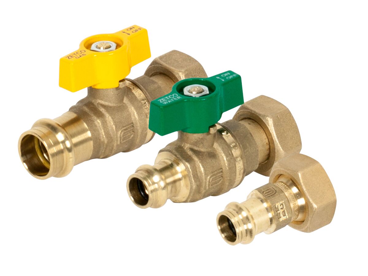 Zetco Valve Kit - Water & Outlet Fitting Family Press-fit and Gas Family Press-fit W20/G20