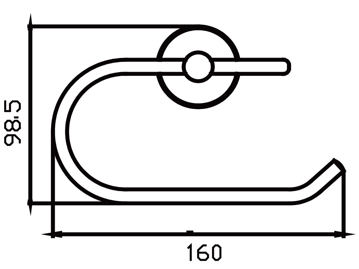 Posh Solus Toilet Roll Holder Chrome