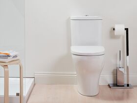 Porcher Cygnet Back to Wall Standard Overheight Toilet Suite with Soft Close Seat White/Chrome (4 Star)