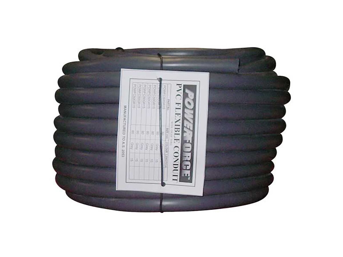 PVC Flexible Conduit Draw Wire Grey
