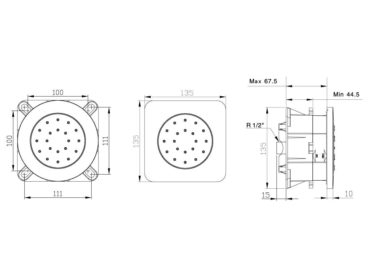 American Standard EasySET Body Jet Shower Chrome from Reece