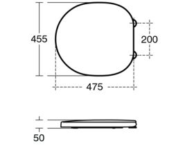 Portman XL Toilet Seat & Cover White