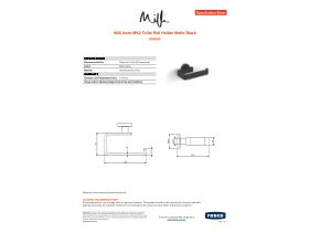 Specification Sheet - Milli Axon MK2 Toilet Roll Holder Matte Black