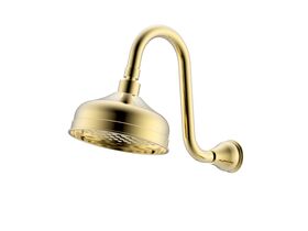 Milli Monument Edit Gooseneck Shower Arm & Rose Brass Gold (3 Star)