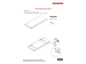 Installation Instructions - Solid Timber Basin Shelf 1200 Walnut