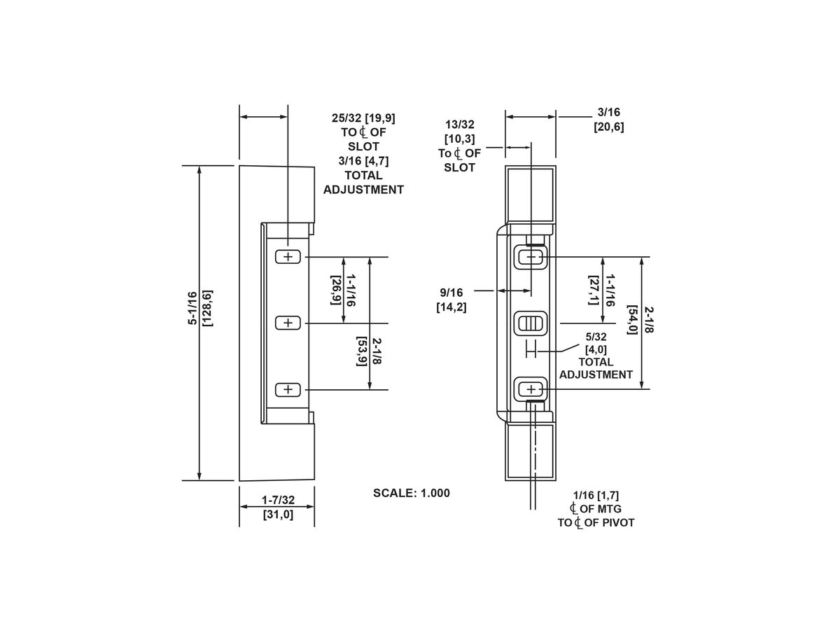 CRH Spring Cartridge Hinge K1216 from Reece