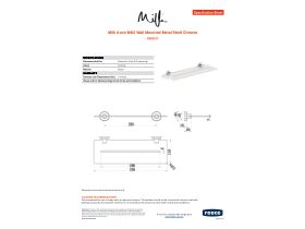 Specification Sheet - Milli Axon MK2 Wall Mounted Metal Shelf Chrome
