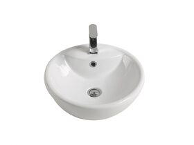 Mizu Drift Semi-Recessed Basin 430mm 1 Taphole White