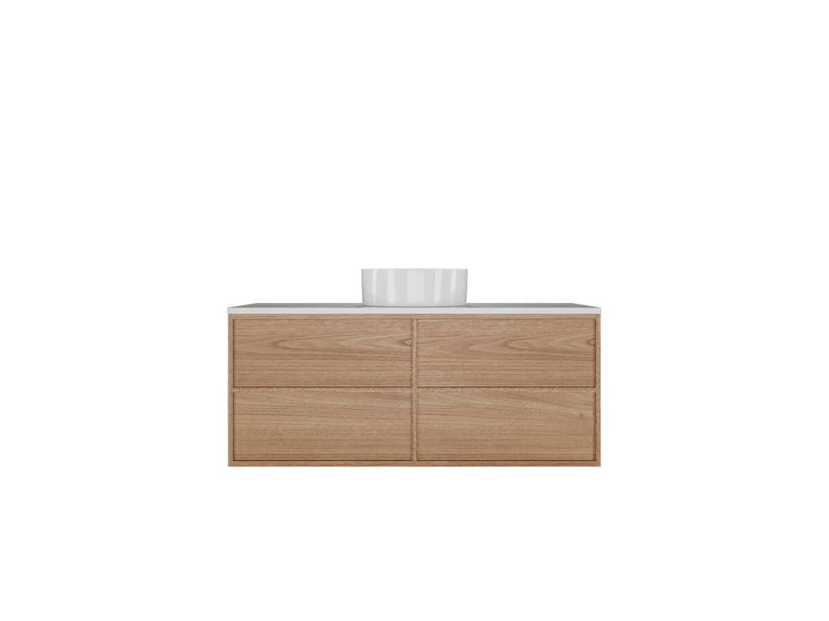 Kado Aspect Wall Hung Vanity Unit 1200mm 4 Drawer Corian 20mm Top