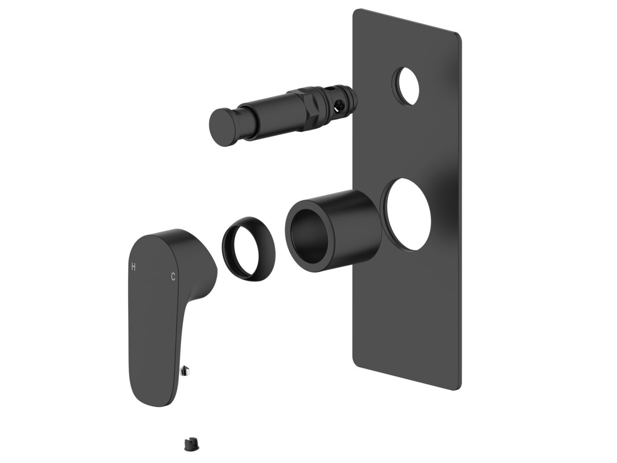 Mizu Silk Shower Mixer with Diverter Trimset Matte Black from Reece