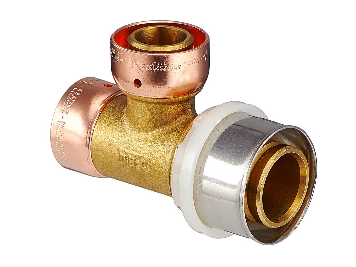 Auspex Crimp Tee Reducing 32mm x 25mm x (25mm C) from Reece