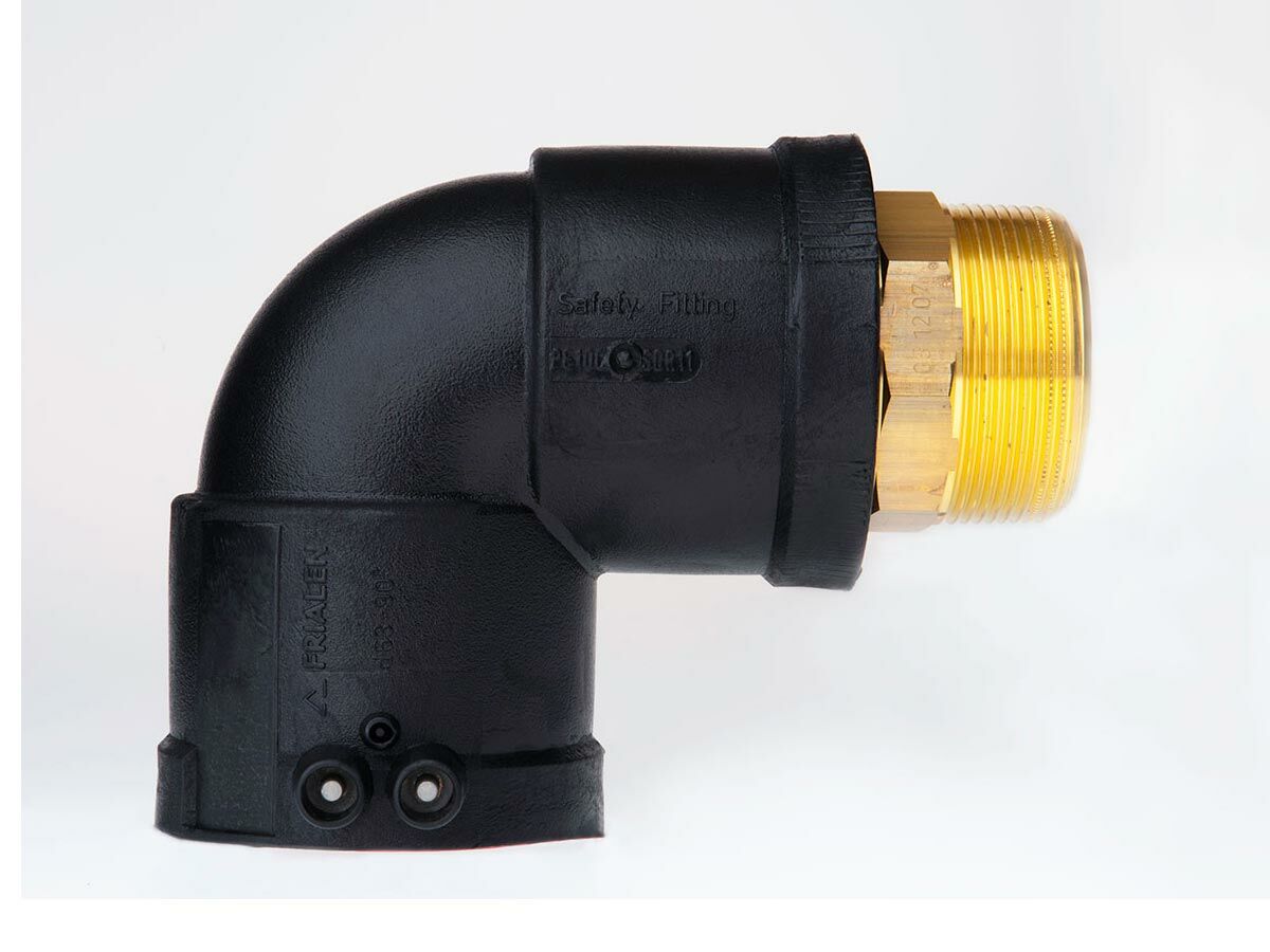 Friatec Electrofusion Brass BSP 90 Degree Transition Elbow Male