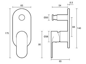 Mizu Soothe Mk2 Shower Mixer Tap with Diverter