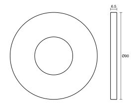 Mizu Shower Mixer Cover Plate Round 90mm