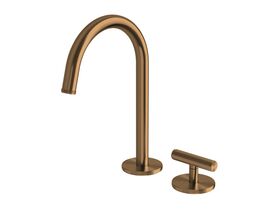 Hero - Milli Etch Progressive Hob Basin Mixer Tap Set Brushed Bronze (6 Star)