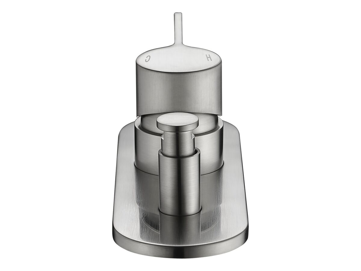 Mizu Stream Shower Mixer with Diverter Brushed Nickel from Reece