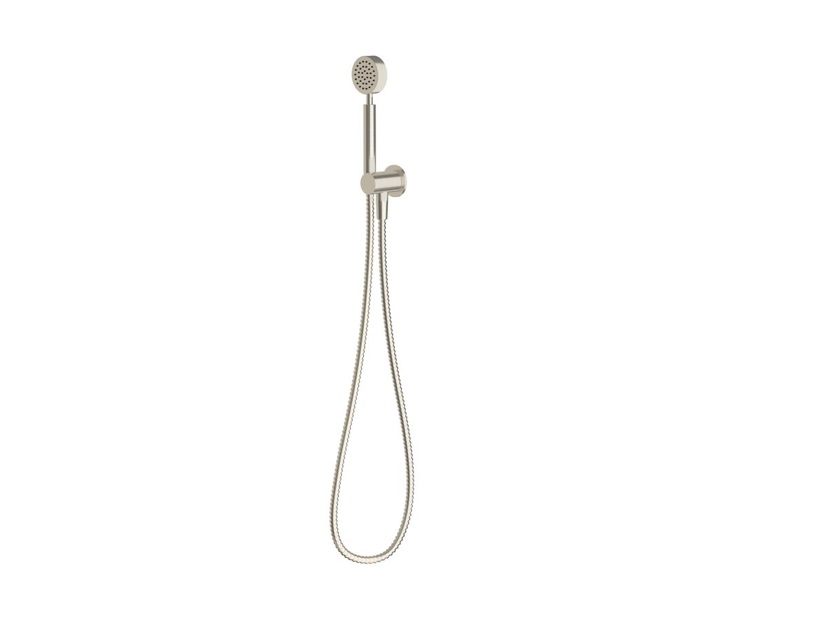 Milli Mood Edit Round Hand Shower with Fixed Bracket Brushed Nickel (3 Star)
