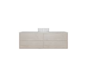 Kado Aspect Wall Hung Vanity Unit 1500mm Single Bowl 4 Drawer Corian 20mm Top