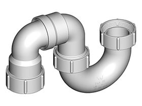 PVC Short Comb P&S Trap 40mm Plastec