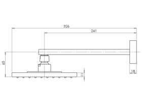 Phoenix Kubus Shower Arm & Rose Square Chrome 3 Star
